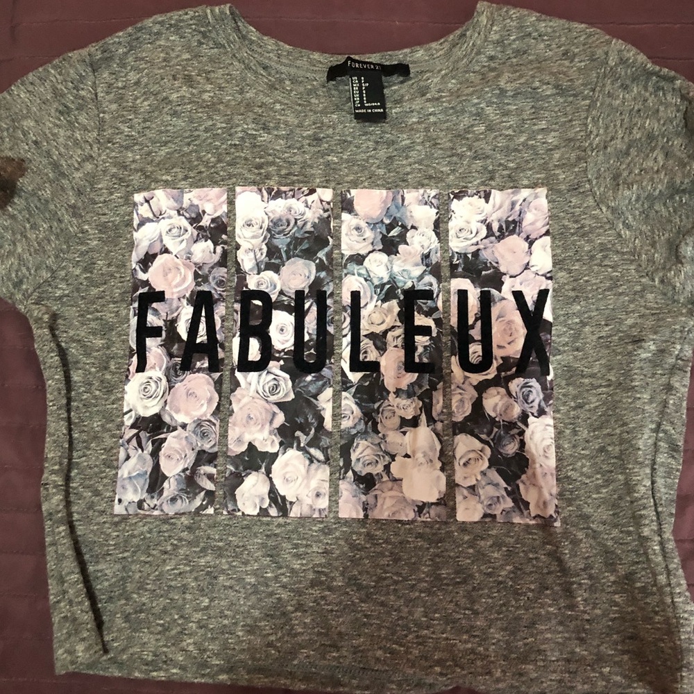 Grey crop top